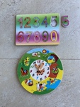 Peg Puzzles - Numbers & Animal Clock