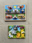 Jumbo Knob & Chunky Puzzles - Vehicles & Safari Animals