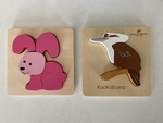 Mini Inset Puzzles - Rabbit & Kookaburra
