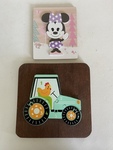 Chunky Inset Puzzles - Tractor & Minnie Mouse 