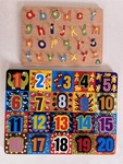 Peg Puzzles - Alphabet & Numbers    