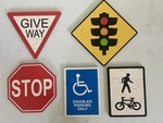 P6 023: Set of 5 Jigsaws - Traffic Signs #2 