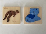Mini Inset Puzzles - Cat & Kangaroo 