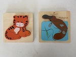 Mini Inset Puzzles - Tiger & Platypus 