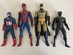 I2 091: Action Figures - Three Super Heroes & Black Panther 