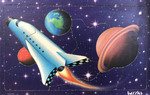 Wooden Rocket Puzzle