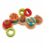 Shape Sorting Wooden Caterpillar Puzzle 
