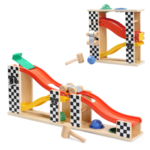 2-in-1 Race Track with Pound Bench