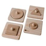 Single Shape Knob Puzzle, Set of 4