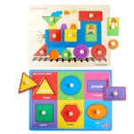 Exploring Colours & Shapes Peg Puzzles