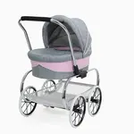 Valco Princess Doll Pram - Grey & Pink