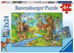 Ravensburger 2x24pc Puzzle - Animals of the forest