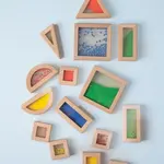 Wooden shaker sensory blocks