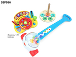 + Steering Wheel, Corn Popper, Wooden Stacker