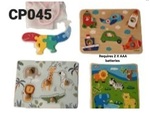 CP045: 4 jigsaw puzzles, 1 with sound. Animals, Dino and Vehicles