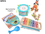 MP016: + Kalimba, drum, xylophone, guiro, castanet, bells 