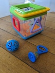 Shape sorter and plastic instruments