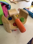Baby hammer wooden block with four holes 