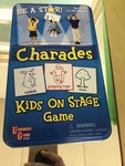 Charades card game in tin