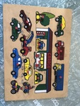 Vehicles wooden jigsaw