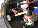 Three wheel rescue trike with back hook