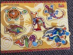 Aboriginal art Australian animals puzzle