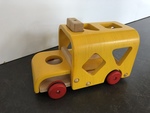 Plan wooden toy yellow bus 