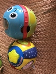 2 light up noisy baby balls- vetch/playskool
