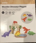 Wooden Dinosaur Playset