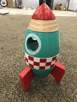 Stackable wooden rocket 5 pieces no bear