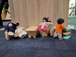 Asian doll family and furniture