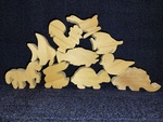 Natural Wooden stacking animals