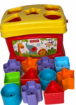 Shape sorter tub and lid toy