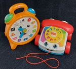 D6011: Analogue Clock and Phone baby toy bundle