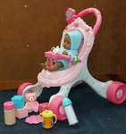 Baby doll with stroller