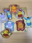 Touch and feel farm animals puzzle