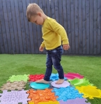 Muffik floor tiles and spin discs