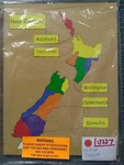 Wooden New Zealand Map