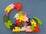 Dinosaur alphabet and number puzzle