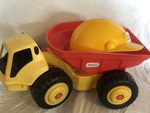 Little Tikes dump truck and helmet