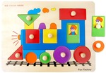 21: Train shapes wooden puzzle