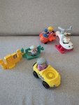 Little people Airport play mini set (Taxi, helicopter, plane)
