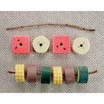 Threading Kebabs + Lacing and counting stones 