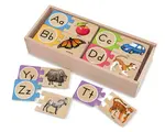 J161: Melissa and Doug- Alphabet Wooden Puzzle Cards