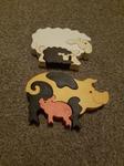 Sheep & Pig Wooden Puzzles