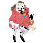 There was an old lady who swallowed a fly puppet set