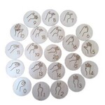 Auslan wooden number disks