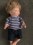 Doll With Hair Caucasian Baby Boy 