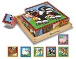 Farm wooden cube puzzle