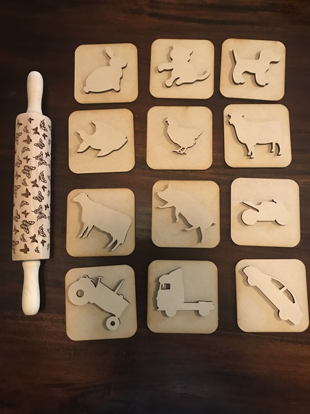 APL35: Play - dough stamps and butterfly rolling pin